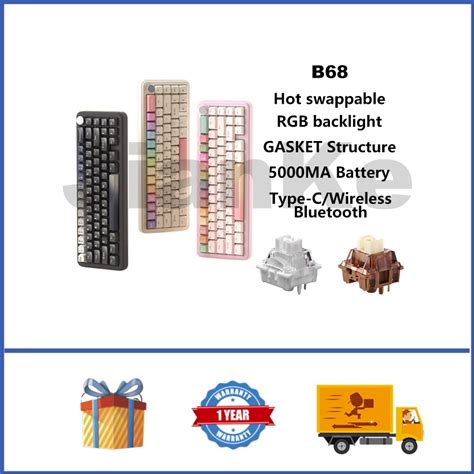 Yunzii B Wireless Mechanical Keyboard Hot Swappable Rgb Gasket Custom Gaming Keyboard With