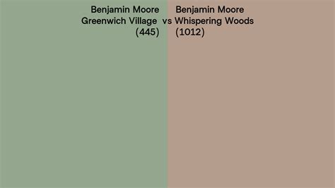 Benjamin Moore Greenwich Village Vs Whispering Woods Side By Side