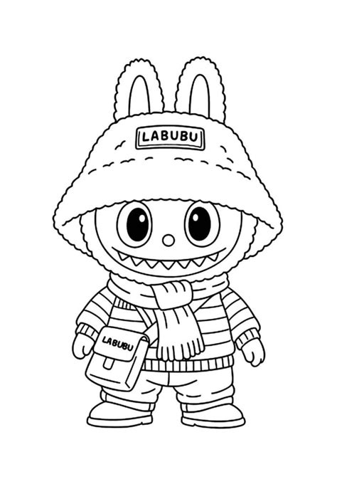 Desenho Labubu Para Pintar - Desenhos de Labubu para pintar e imprimir - Como fazer em casa