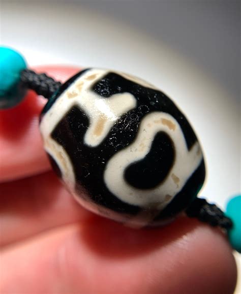 Dzi Bead Aquarius Daluo Amulet Pendant Necklace Mm X Mm Etsy