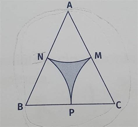 Na Figura Abc é Um Triângulo Equilátero De Lado 2 Cm Mn Np E Pm São Arcos De Circunferências