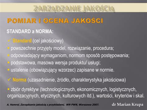 PPT ZARZĄDZANIE JAKOŚCIĄ koncepcje MODELE definicje PowerPoint