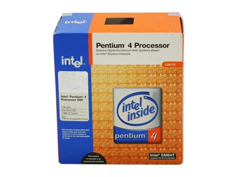 Intel Pentium 4 506 - Pentium 4 Prescott Single-Core 2.66 GHz LGA 775 ...