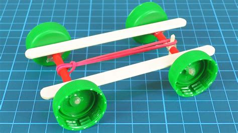 How To Make Mini Rubber Band Car YouTube