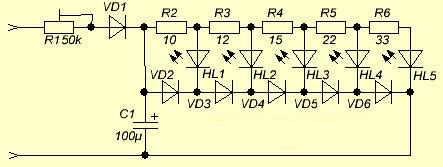 Светодиодный индикатор уровня звука своими руками схема
