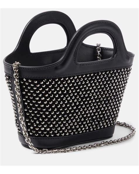 Marni Tropicalia Micro Embellished Tote Bag In Black Lyst