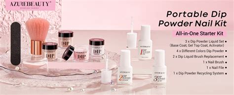 Amazon AZUREBEAUTY Pcs Dip Powder Nail Kit Summer Translucent Jelly Nude Milky White