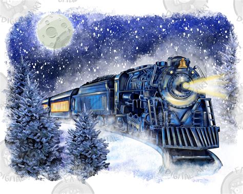 Christmas Polar Express Png Sublimation Design Merry Etsy