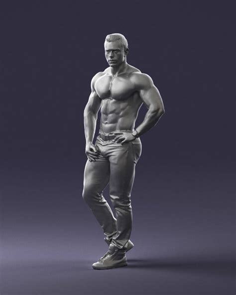 Naked Torso Man D Model By Dfarm