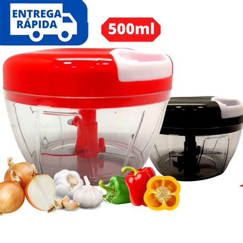 Triturador De Alho E Cebola - Processador e Triturador de Alho Cebola 500ml 3 Lâminas Triturador de ...