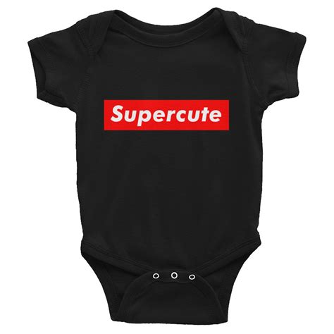 Supreme Baby Bodysuit Designer Inspired Onesie In White Black Etsy