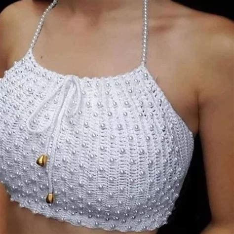 Crochet Bikini Top Crochet Crop Top Women Halter Top Beach Etsy Artofit