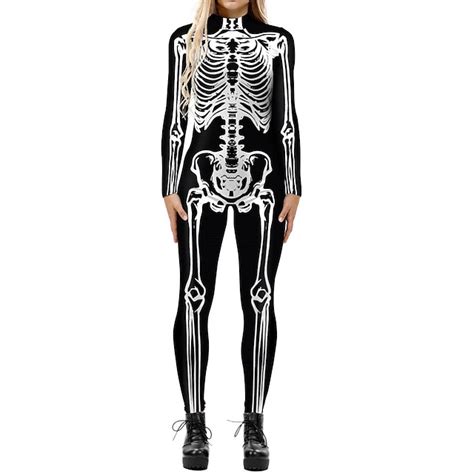 Skeleton Skull Carnival Costume Full Body Suit Cosplay Costume