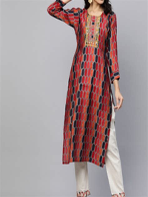 Buy Fashor Women Multicoloured Ethnic Motifs Printed Flared Sleeves