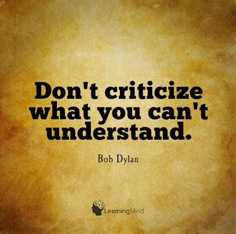 Dont Criticize What You Cant Understand Learning Mind