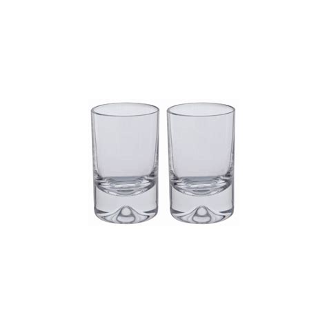 Dartington Crystal Dimple Shot Glass Pair Havens