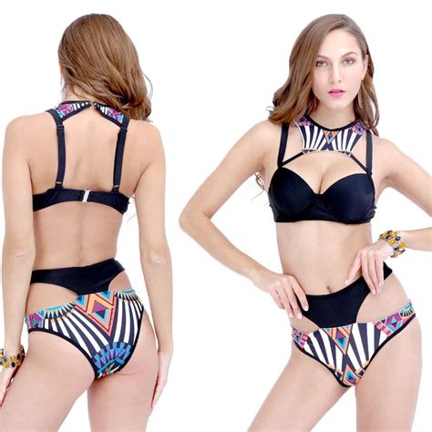 Conjunto De Bikini Con Estampado Para Mujer Ba Ador Sexy De Cintura