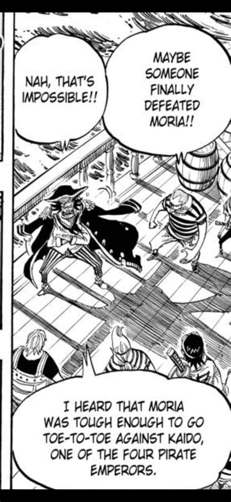 Either Moria was top commander level or Kaido was weak and Oden was a ...