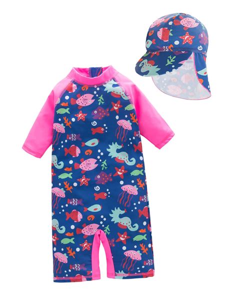 2021 Wholesale Girls One Piece Half Sleeve Rush Guard Bikini Swimsuit With Fish Printing China