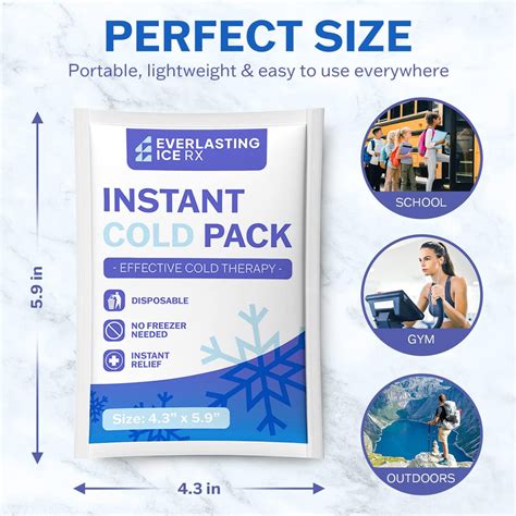 50 Pack Instant Cold Packs Instant Ice Packs For Injuries Dispos