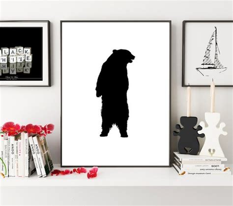 Black Bear Print Bear Wall Art Bear Wall Print Black Wall | Etsy