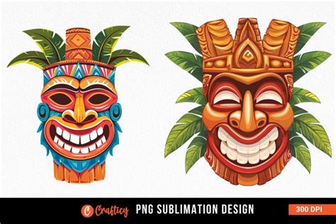 Hawaiian Tiki Mask Sublimation