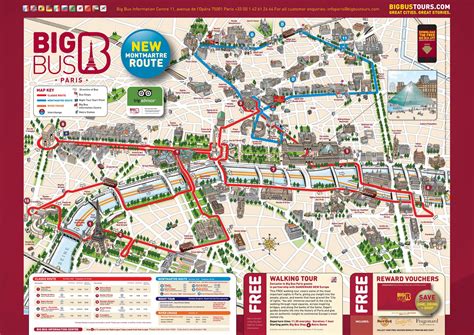 Big Bus Paris Map Map Of Big Bus Paris France