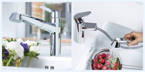 Смесители для кухни Grohe: кран букса, с выдвижными изливом и лейкой ...