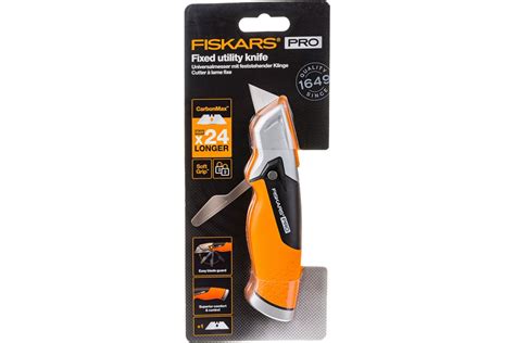 Строительный нож с фиксированным сменным лезвием Fiskars CarbonMax ...