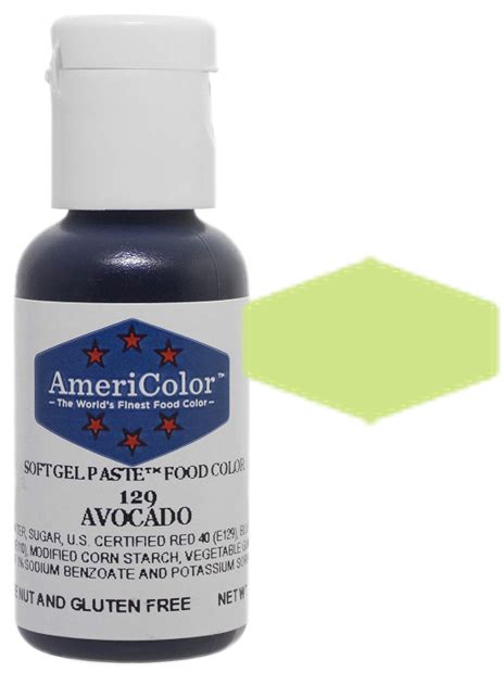 Avocado Americolor Soft Gel Paste Food Color 75oz Frans Cake And Candy