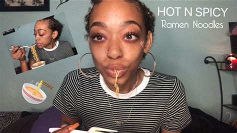 ASMR Eating Hot N Spicy Ramen Noodles YouTube