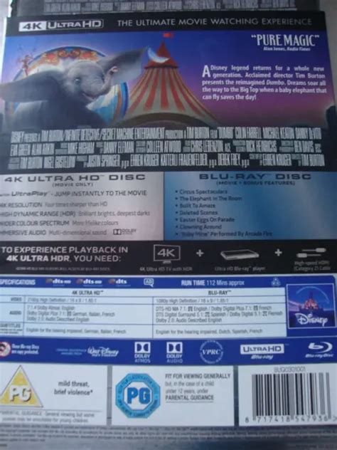 Disney Dumbo Live Action K Ultra Blu Ray New Paddington Bear