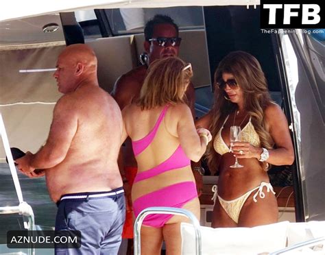 Teresa Giudice Sexy Seen Flaunting Her Hot Tits In A Bikini Top On A Boat In Italy Aznude