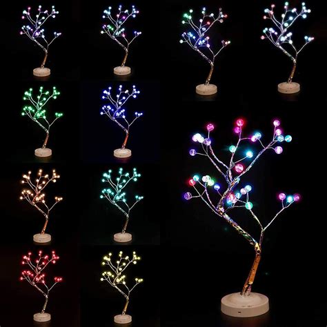 Fbsport Arbre Lumineux Led Arbre Lampe Bonsa Avec Couleurs Modes