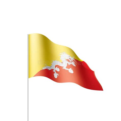 Bhutan Flag Vector Illustration Stock Vector Illustration Of Asia