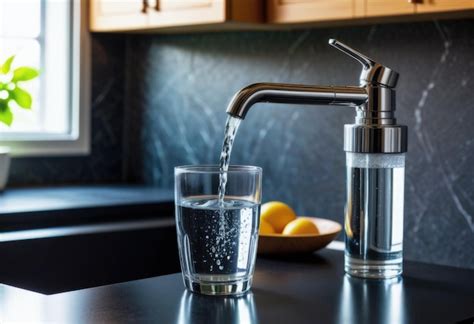 Premium Photo Clear Potable Water Flowing From The Kitchen Tap