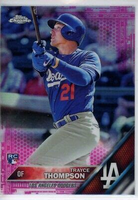 2016 Topps Chrome Pink Refractor 131 TRAYCE THOMPSON Dodgers EBay