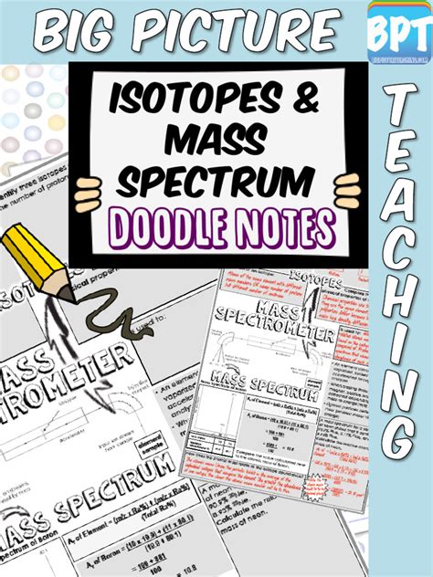 Isotopes And Mass Spectrum Doodle Notes Pdf Mass To Charge Ratio