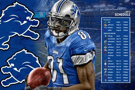 Detroit Lions Schedule Wallpaper - Thayer2Design