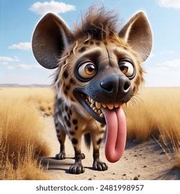 Dumb Hyena Tongue Out AI-generated image 2481998957 | Shutterstock