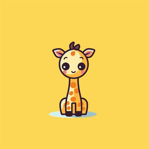 Cute Kawaii Giraffe Chibi Mascot Vector Cartoon Style 23414347 Vector Art At Vecteezy