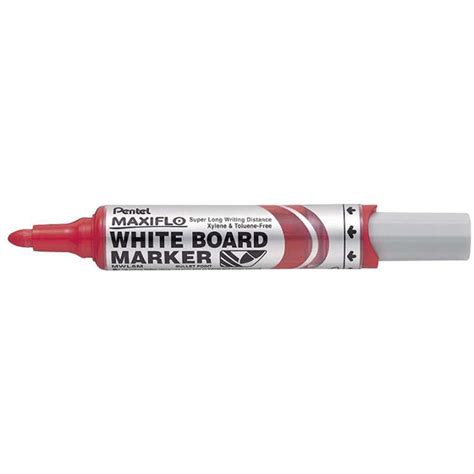 Pentel Mwl Maxiflo Whiteboard Marker Bullet Tip Mm Red Winc