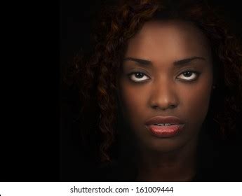 African American Naked Woman Green Palm Foto Stock 1797442393 Shutterstock