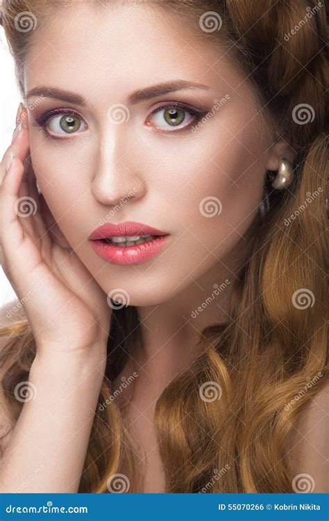 Beautiful Girl With A Light Nude Make Up And Blond Stock Photo Image Of Girl Lady