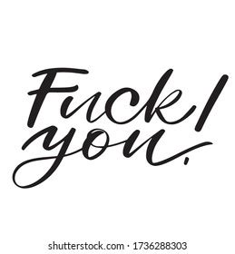 Fuck Off Lettering Design Offensive Obscene Stock Vector Royalty Free