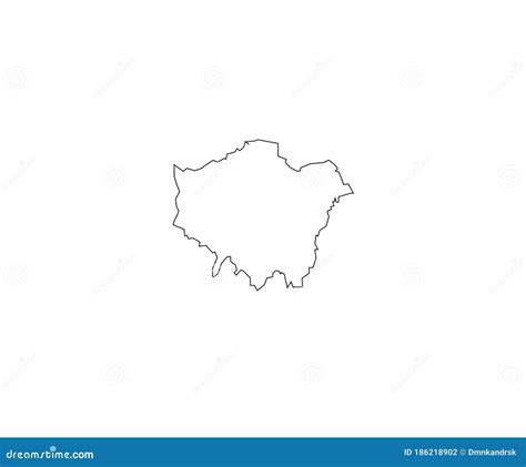 Greater London County Map England Region Stock Vector - Illustration of ...