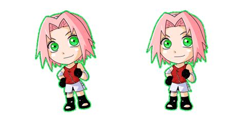 Naruto Chibi Sakura Glitter Animated Cursor - Sweezy Cursors