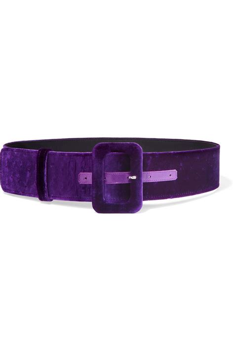 Purple Velvet Waist Belt The Attico Belt Purple Velvet Velvet