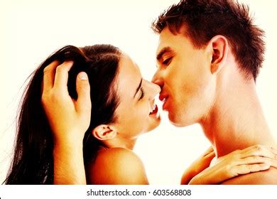 Close Nude Couple Kissing Stock Photo Shutterstock