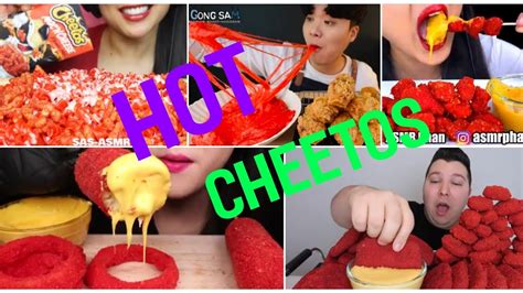 Hot Cheetos Food Compilation ASMR HOT CHEETOS FOOD MUKBANG CRUNCHY BITES YouTube